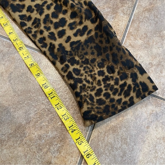 JM Collection Woman Leopard Jacket Top Snap Buttons - Picture 8 of 8